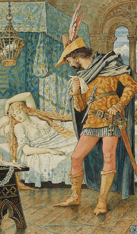 The Sleeping Beauty Painting by Walter Crane