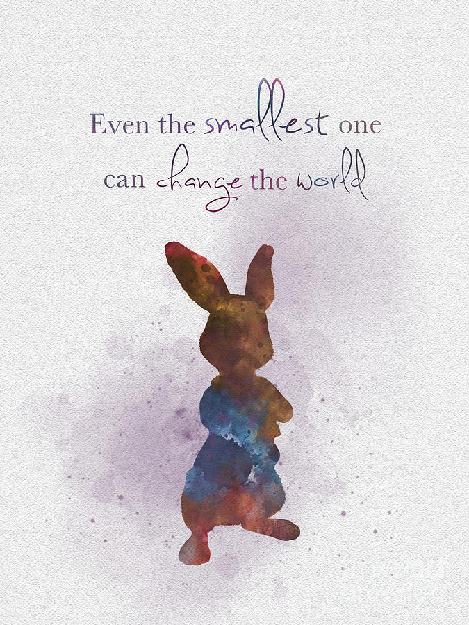 Peter Rabbit Mixed Media - The Smallest One by My Inspiration