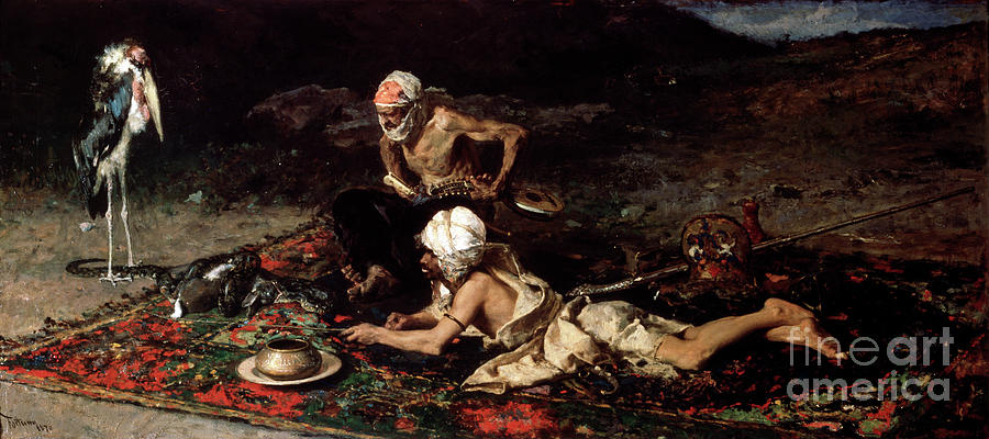 The Snake Charmers, 1870. Artist Drawing by Heritage Images