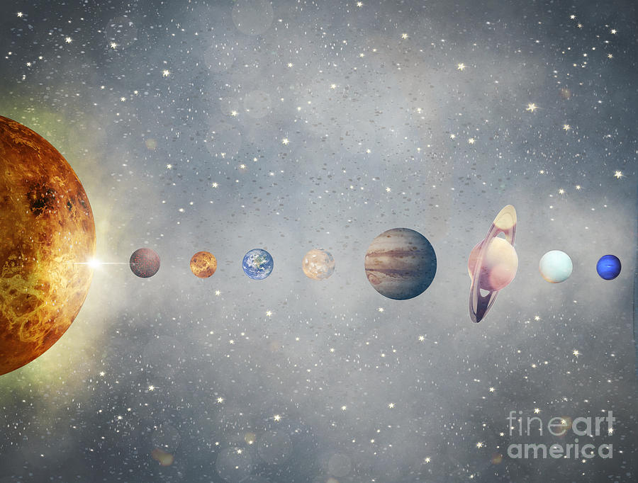 Space Painting - The Solar System by Bri Buckley