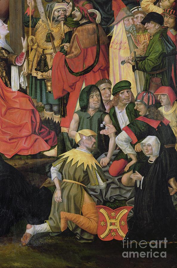 Dice Painting - The Soldiers Drawing Lots For Christs Clothes, Detail From The Crucifixion, C.1500 by Master Of Hamburg