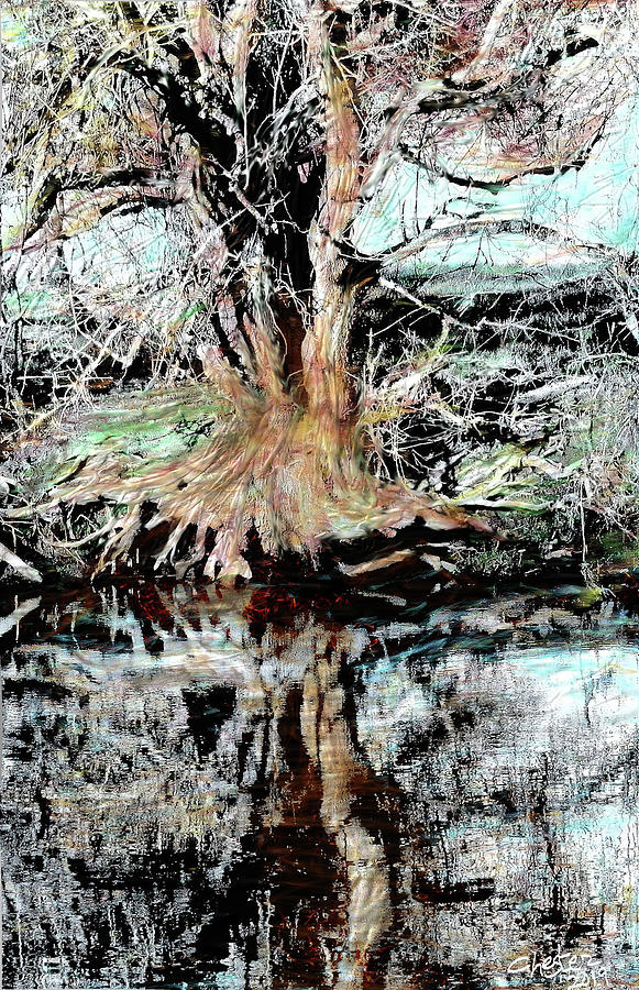 The solitary tree Digital Art by Richard CHESTER