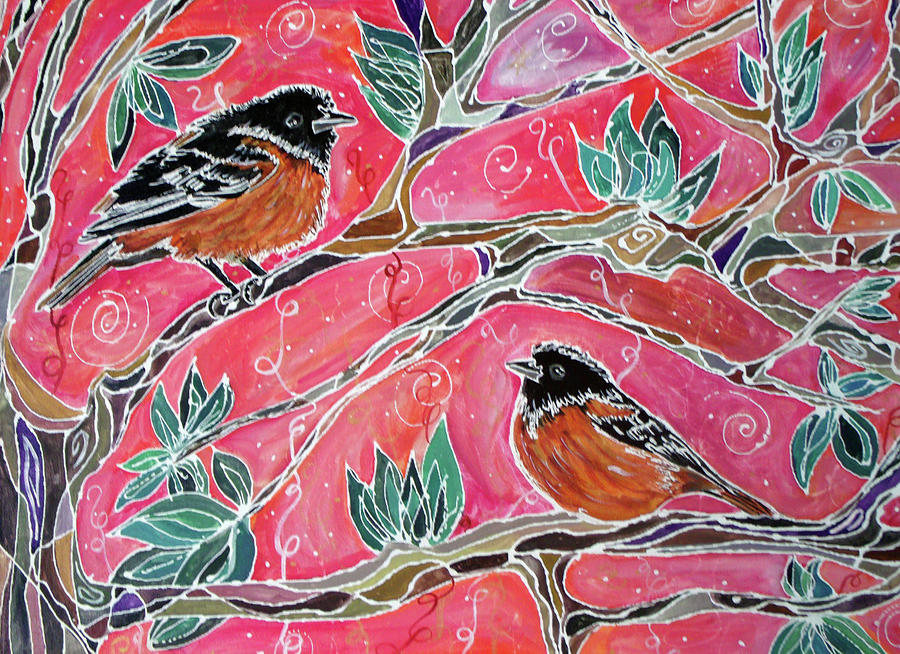 Wildlife Painting - The Song Of The Orioles by Lauren Moss