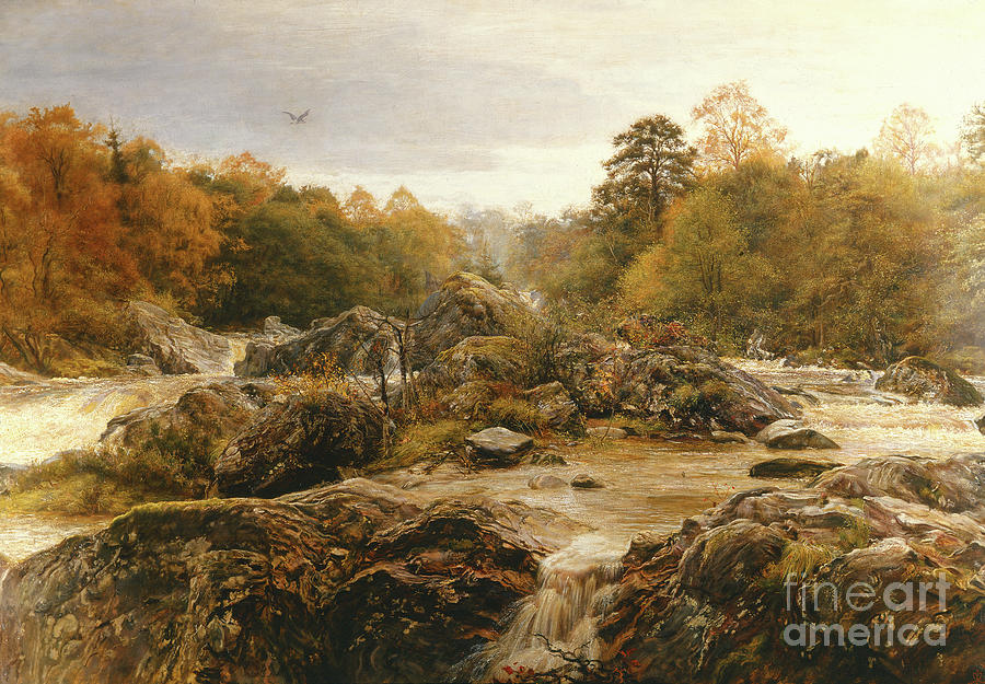 The Sound Of Many Waters 1876 Painting by John Everett Millais