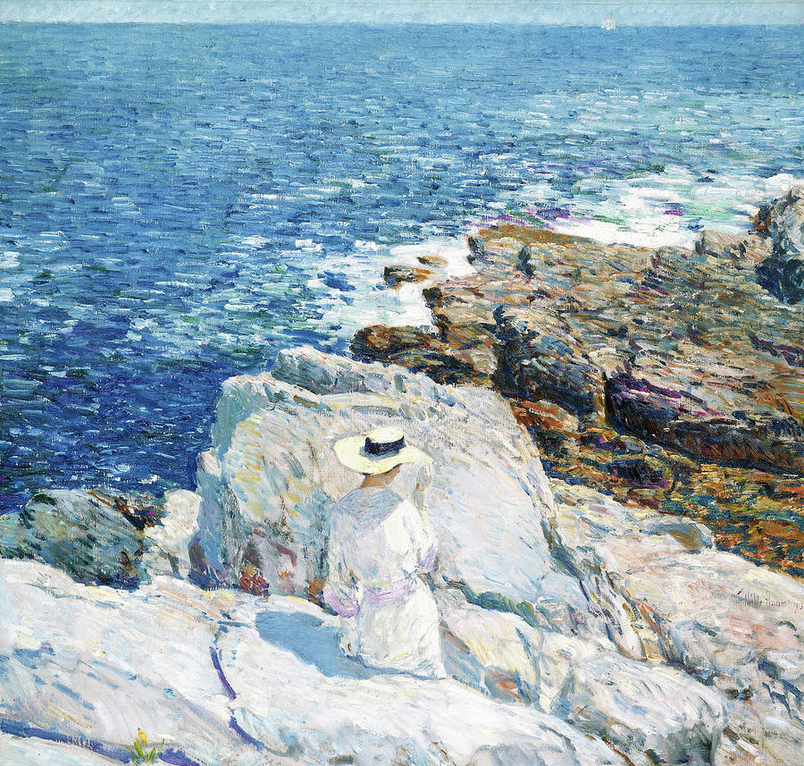 Landscape Painting - The South Ledges, Appledore - Digital Remastered Edition by Frederick Childe Hassam