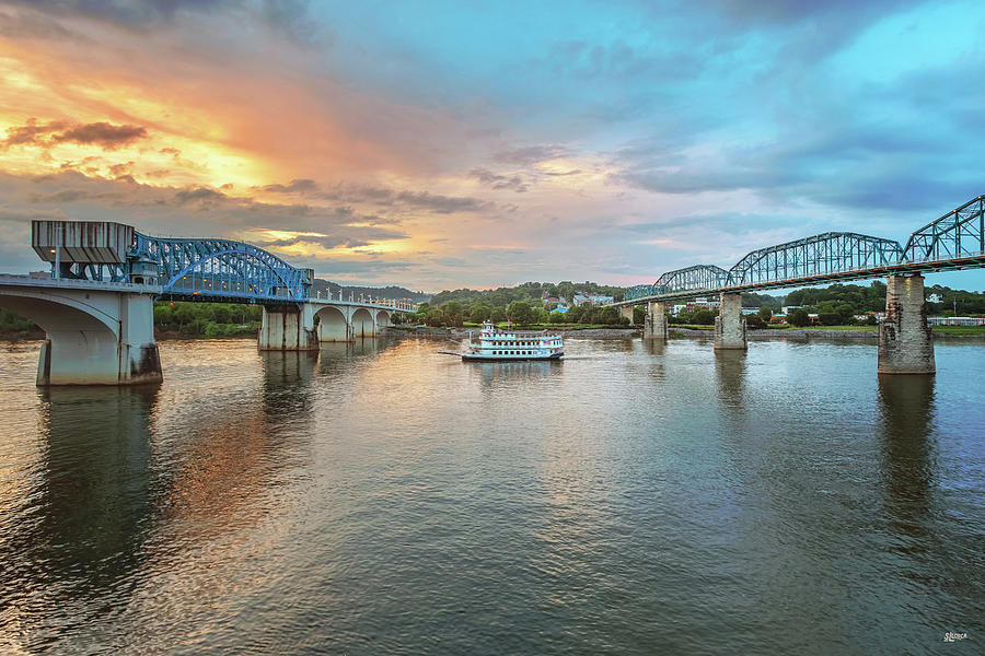 The Southern Belle Between The Bridges  Photograph by Steven Llorca