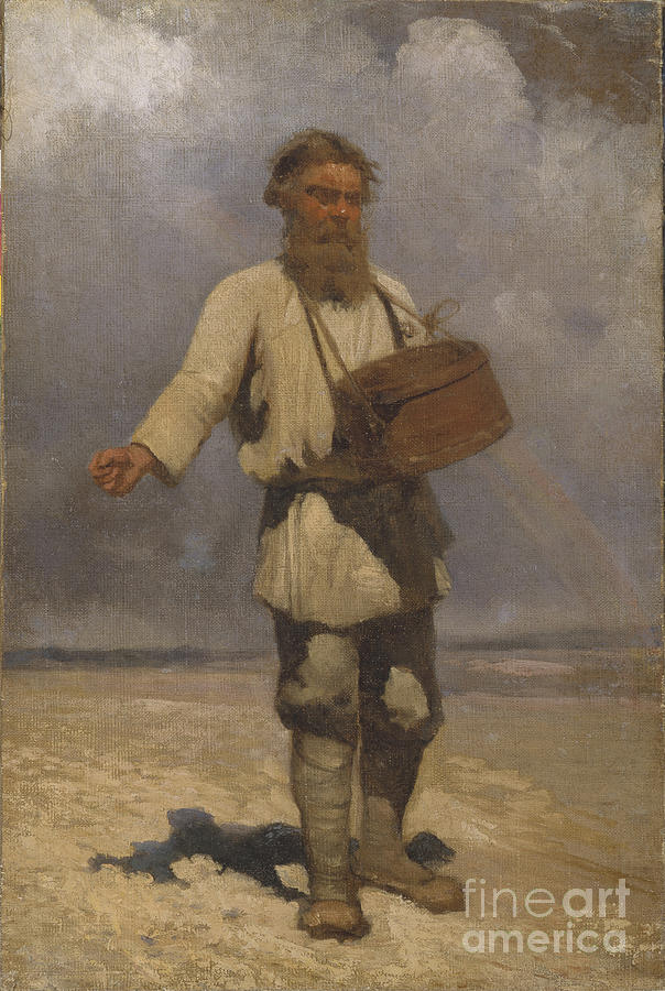 The Sower, 1888. Artist Myasoedov Drawing by Heritage Images