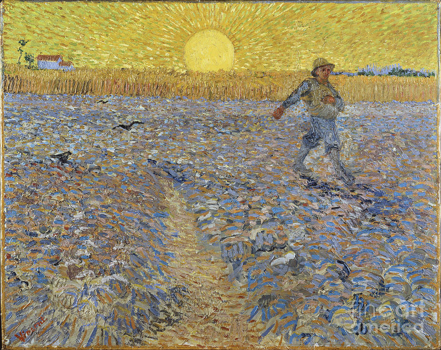 The Sower. Artist Gogh, Vincent, Van Drawing by Heritage Images