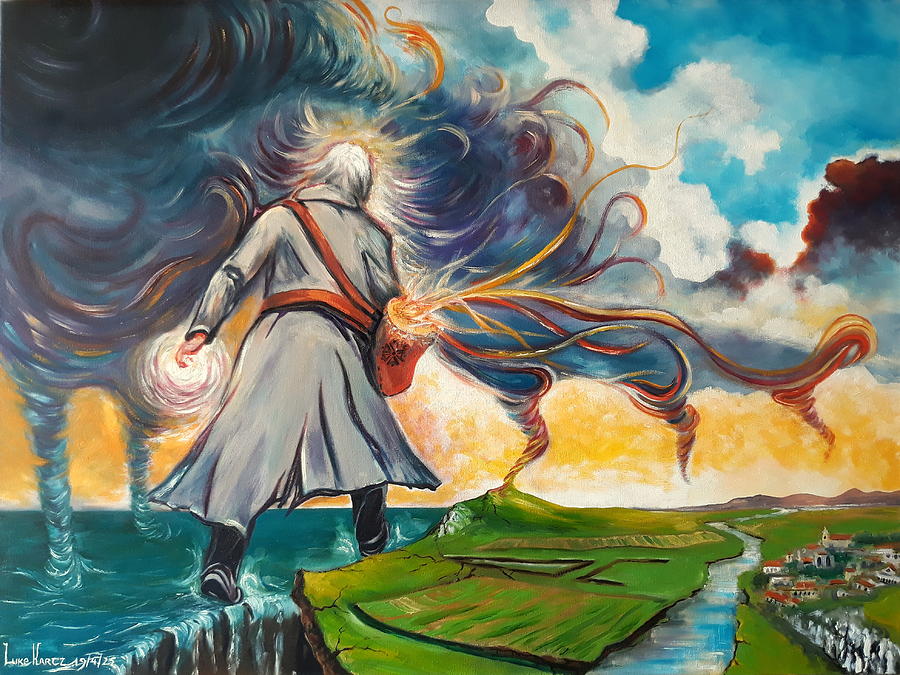 The sower of the elements Painting by Luke Karcz