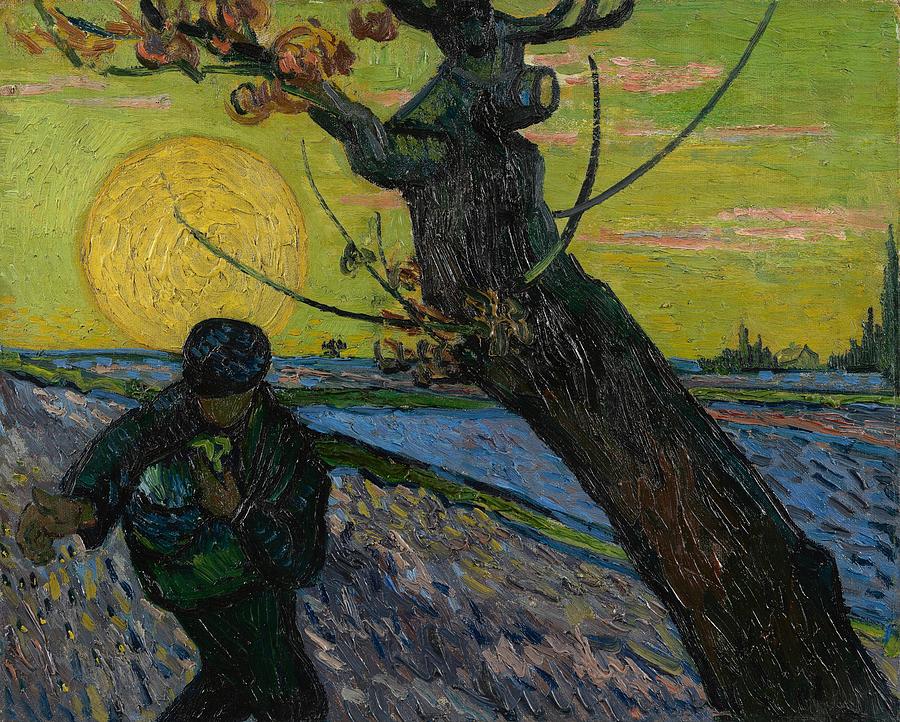 Vincent Van Gogh Painting - The Sower. by Vincent van Gogh -1853-1890-