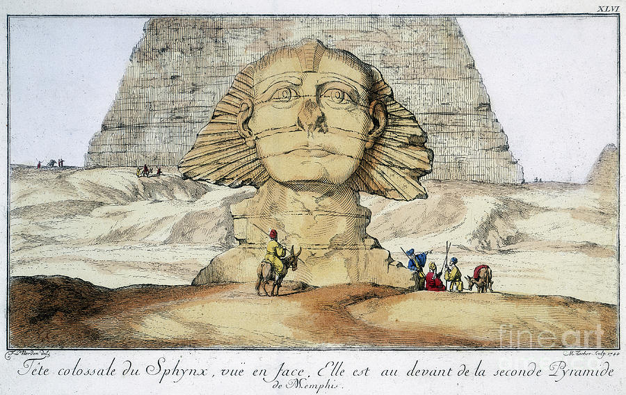 The Sphinx, Egypt, 1744 Drawing by Print Collector