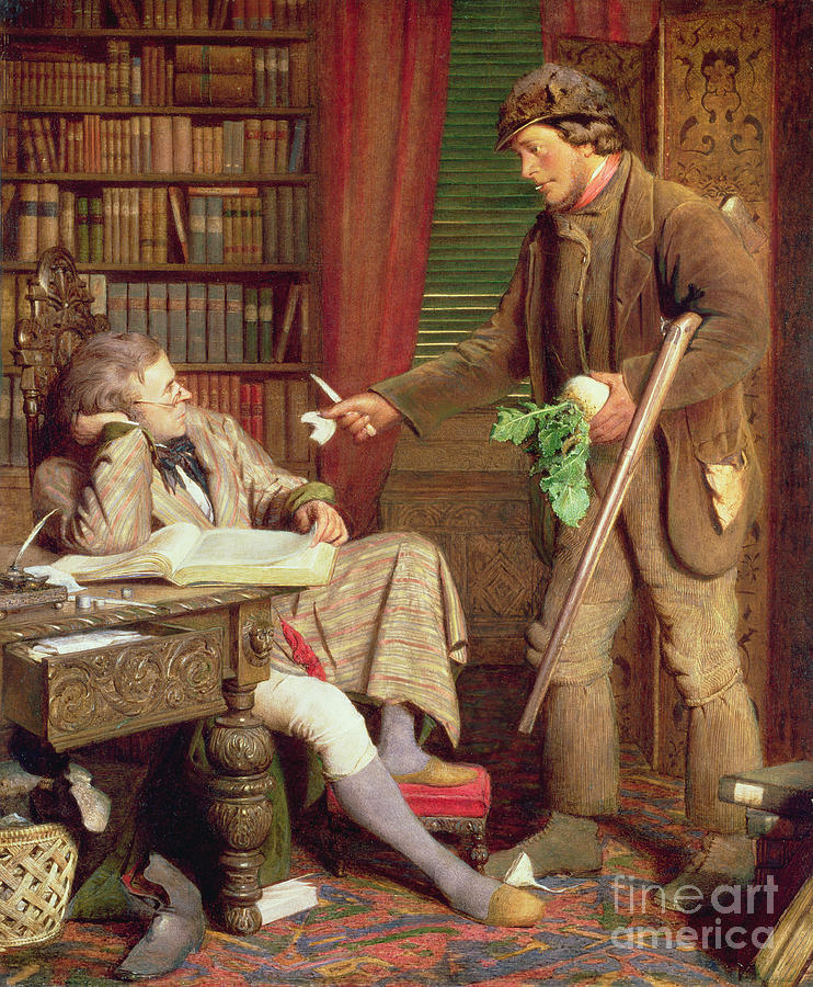 The Squire And The Gamekeeper Or The Demurrer, C.1860 Painting By James 