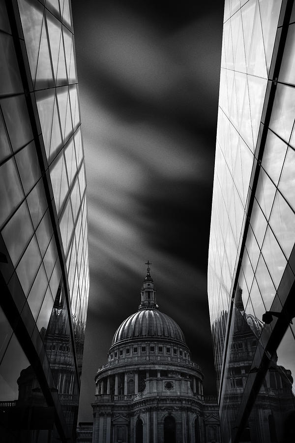 The St Pauls Cathedral In Reflection Photograph by Nader El Assy