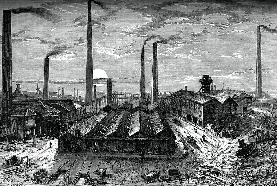 The St Rollox Chemical Works, Glasgow Drawing by Print Collector