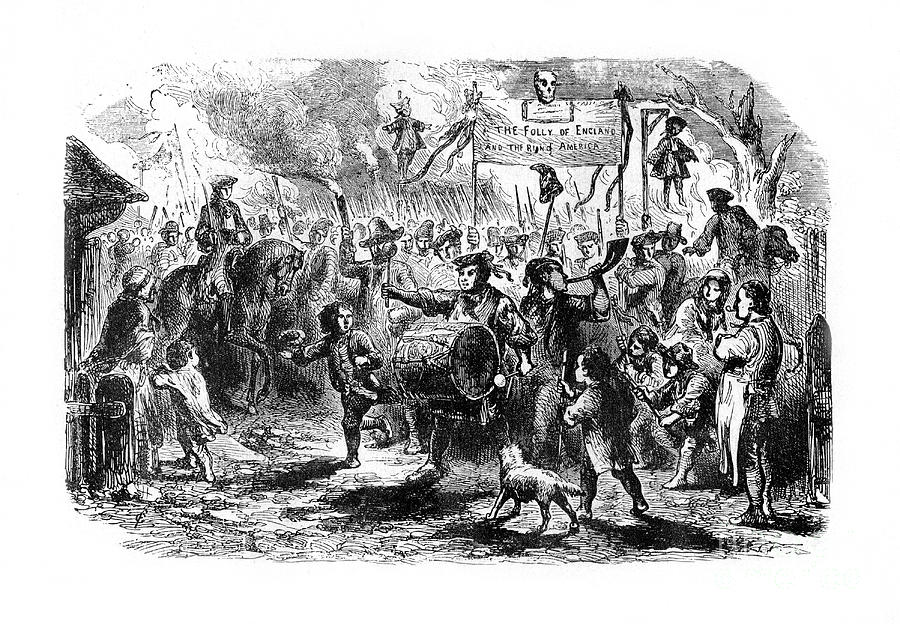 The Stamp Riots Of New York, C1765 Drawing by Print Collector