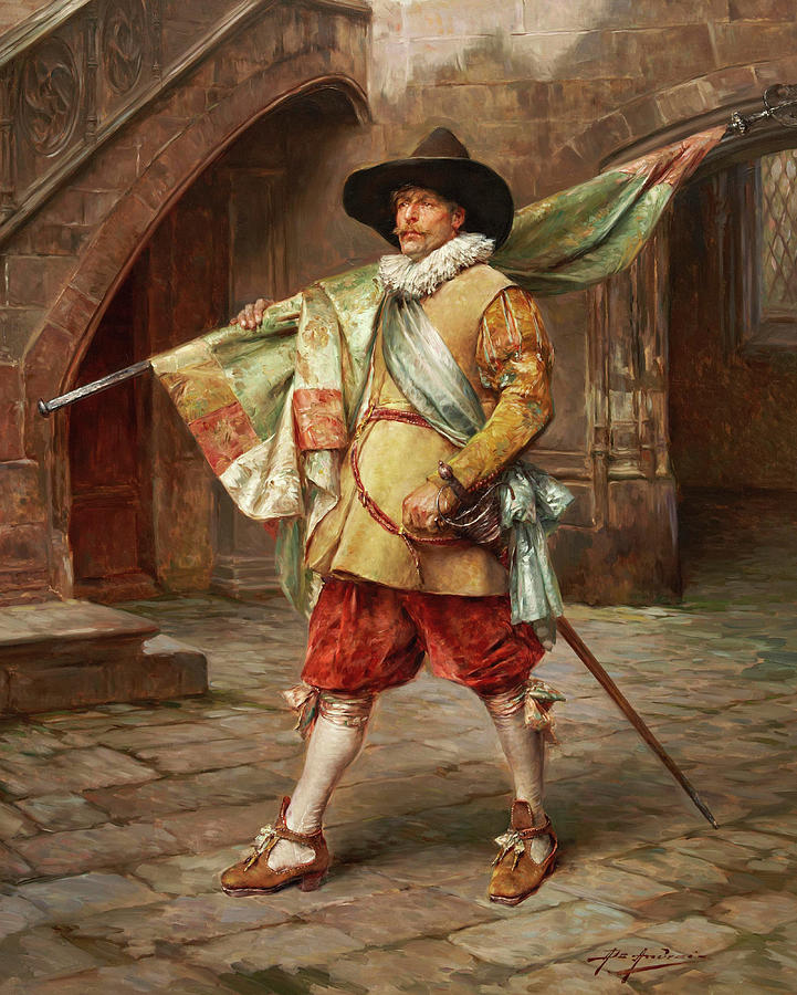 The Standard bearer Painting by Alex de Andreis - Fine Art America