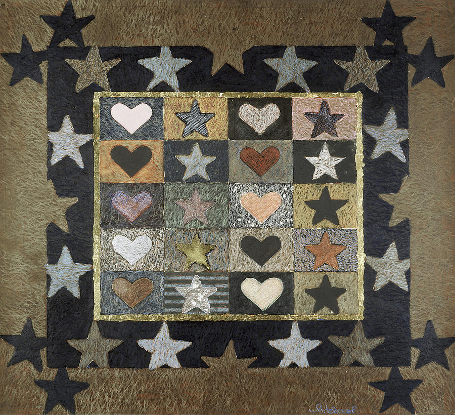 The Star Heart Series #6 Mixed Media by Marilee Whitehouse-holm