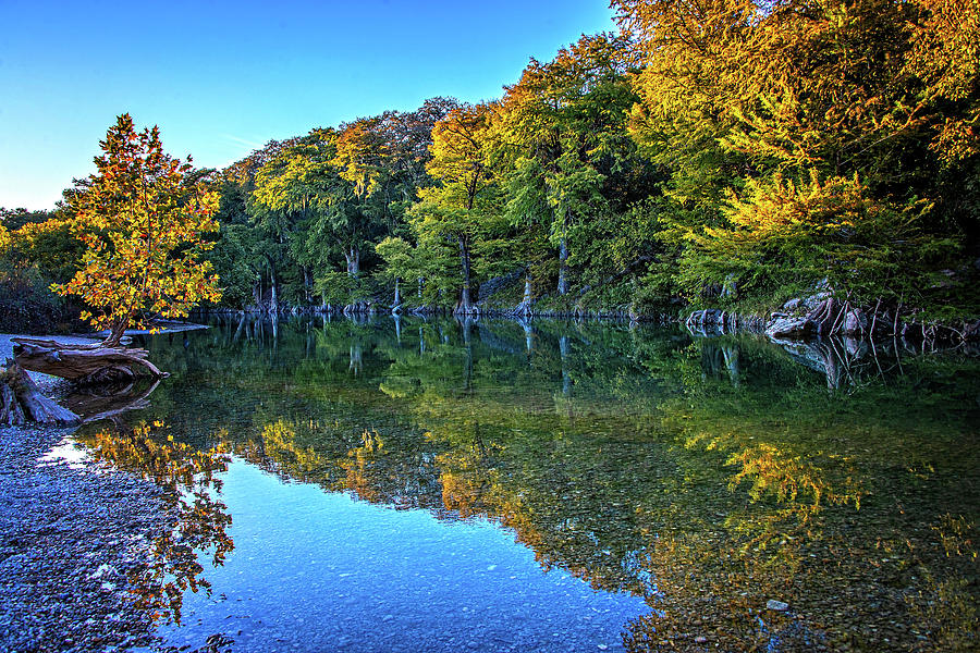 The Start of Fall Colors at Guadalupe River State Park Photograph by Lynn Bauer