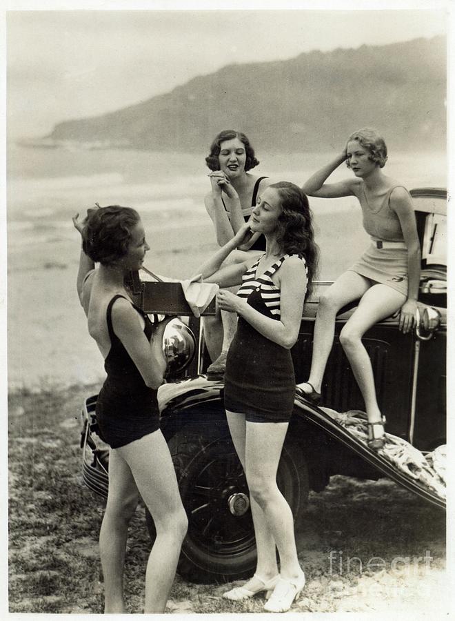 Beach Photograph - the Start Of The Surfing Season At Newport Beach, Sydney, Australia, December 1931 by 