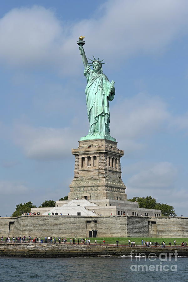 The Statue Of Liberte South Manhattan On The Hudson River Photograph By Unknown