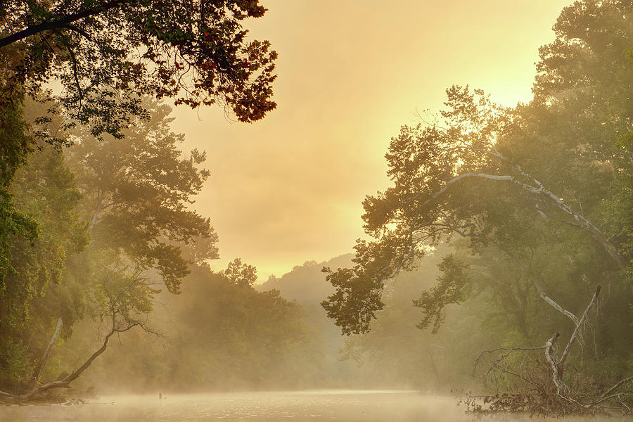 The steaming Niangua River Photograph by Robert Charity