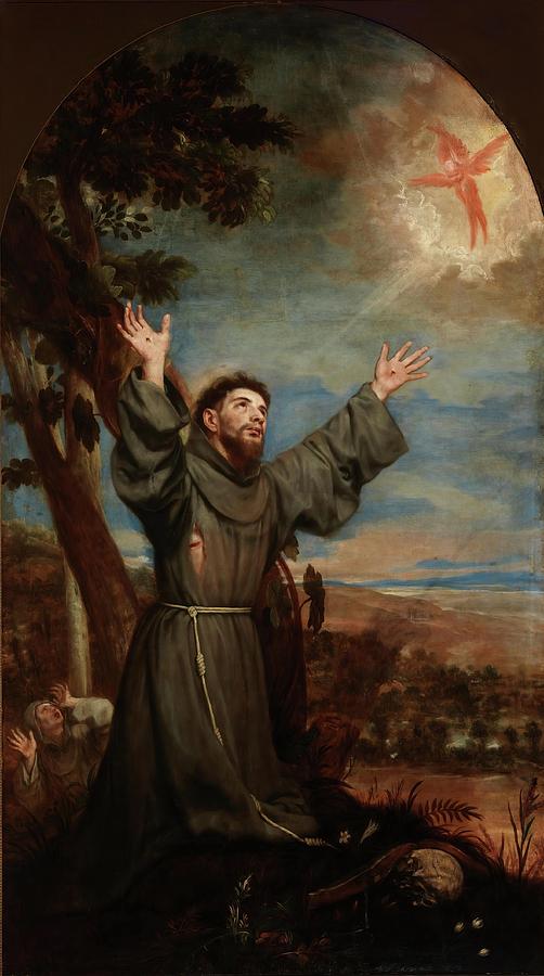 The Stigmata of Saint Francis. Ca. 1651. Oil on canvas. Painting by Alonso Cano -1601-1667-