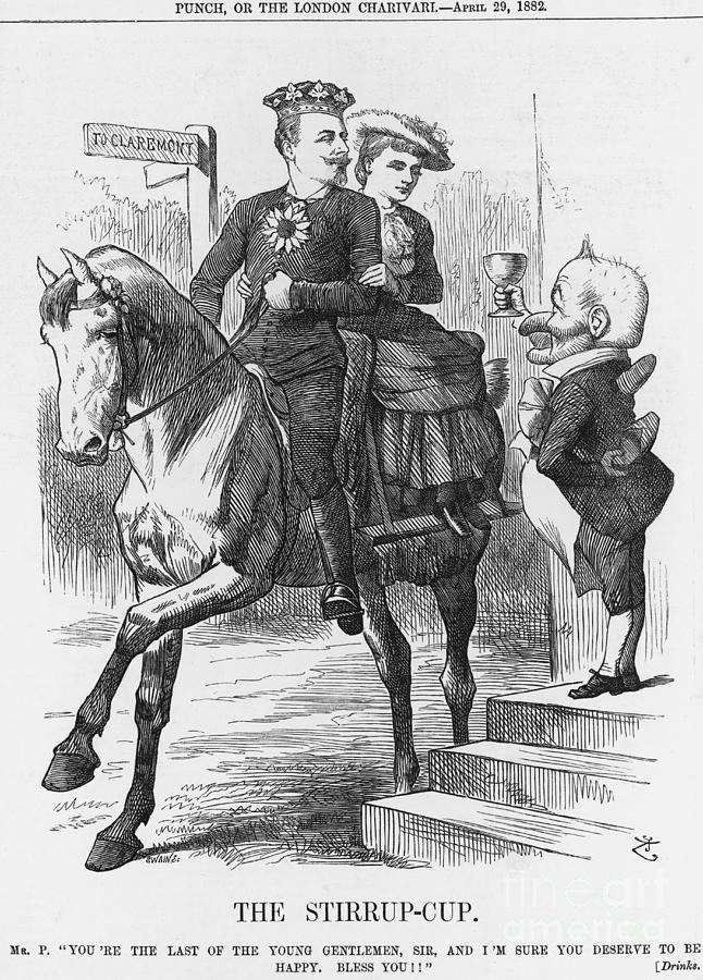 The Stirrup-cup, 1882. Artist Joseph Drawing by Print Collector