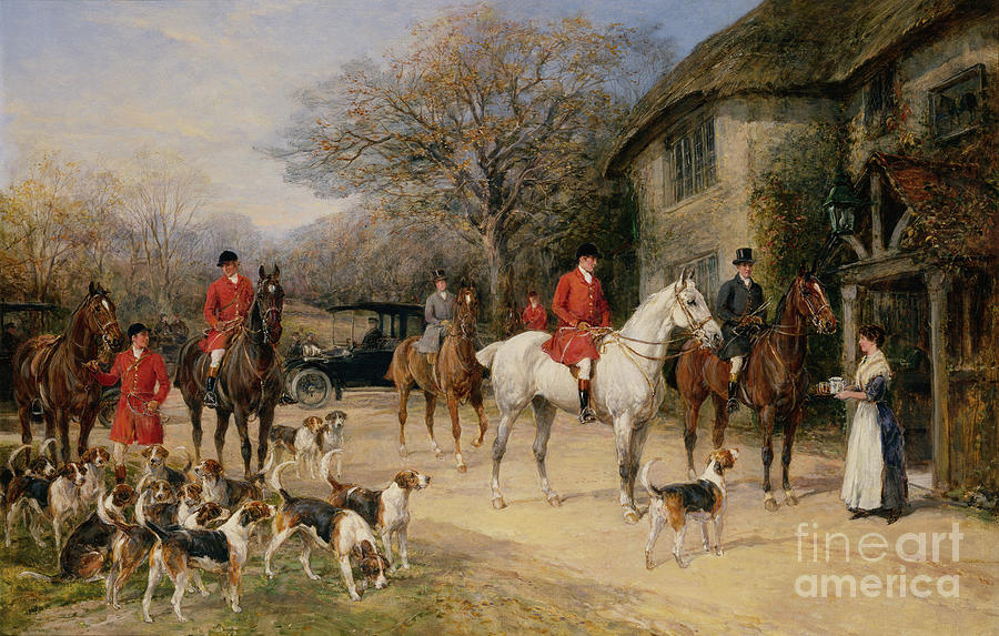 Heywood Hardy Painting - The Stirrup Cup Oil by Heywood Hardy