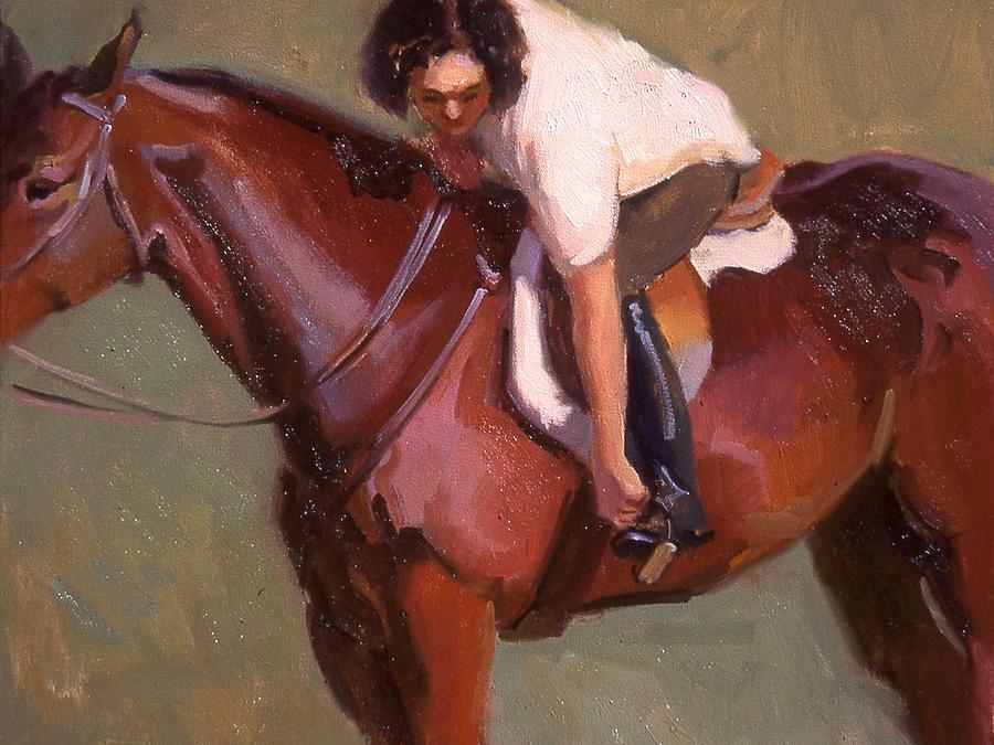 Horse Painting - The Stirrup by Susan F Greaves