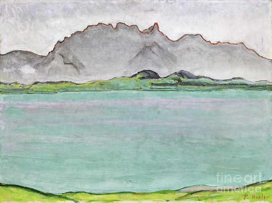 The Stockhorn Mountains And Lake Thun, 1911 Painting by Ferdinand Hodler