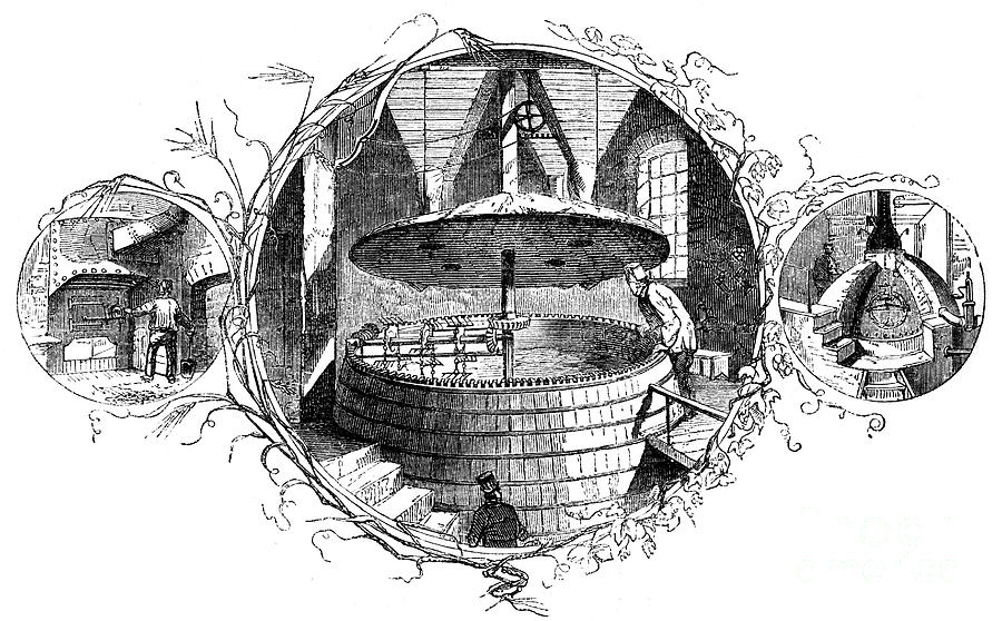 The Stoke-hole, The Mash Tun Drawing by Print Collector The Stoke-hole, The Mash Tun Drawing by Print Collector
