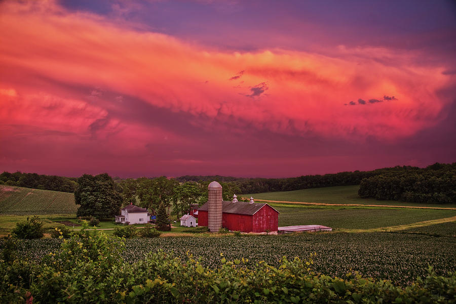 The Storm has Passed - Koshkonong Road Farm near Cambridge WI Photograph by Peter Herman