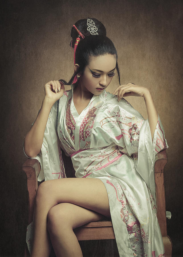 Portrait Photograph - The Story Of Geisha : Fantasize by Djayent Abdillah