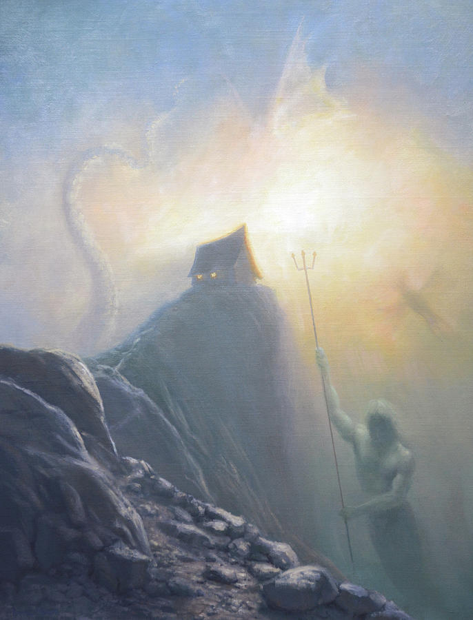 The Strange High house in the Mist 2 Painting by Armand Cabrera