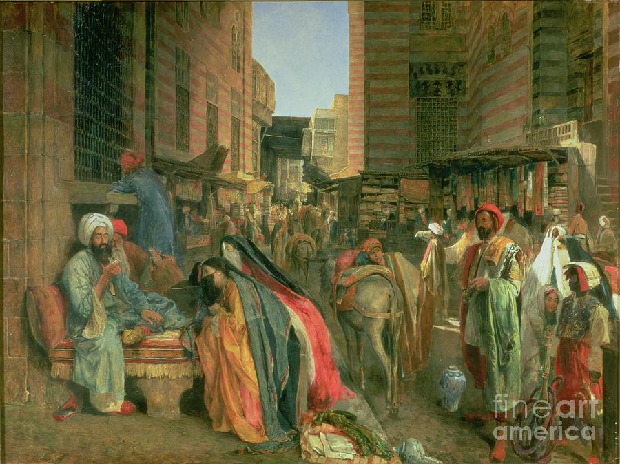 19th Century Photograph - The Street And Mosque Of The Ghooreyah, Cairo by John Frederick Lewis