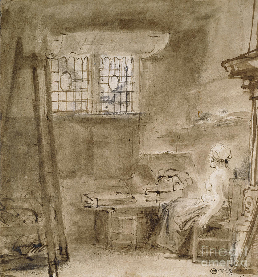 The Studio Of The Artist, 1659 By Rembrandt Painting by Rembrandt
