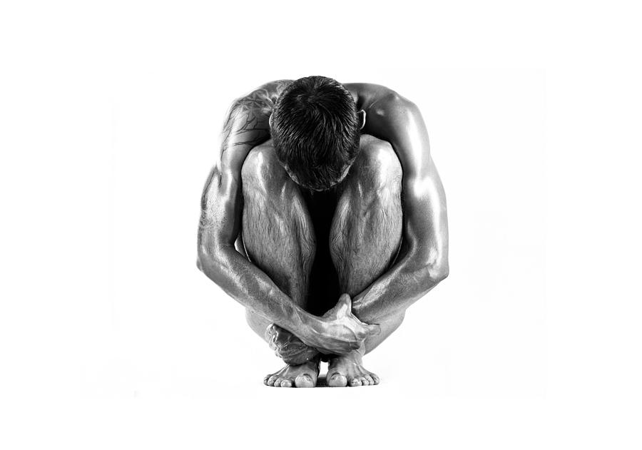 Black And White Photograph - The Suffering Man by Michael Allmaier