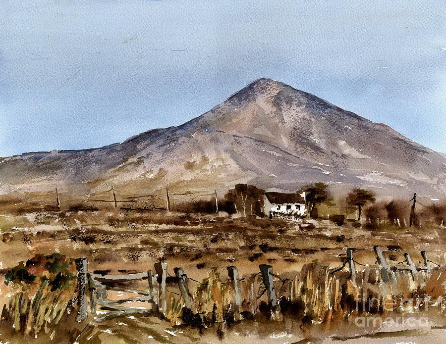 The Sugarloaf from the Featherbed Painting by Val Byrne