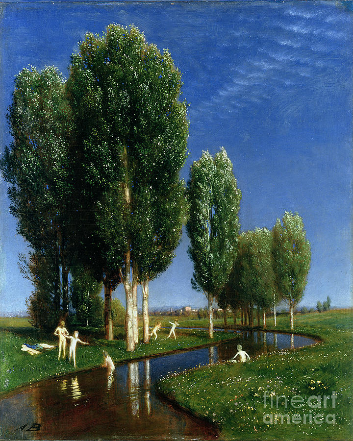 The Summers Day, 1881 By Arnold Bocklin Painting by Arnold Bocklin