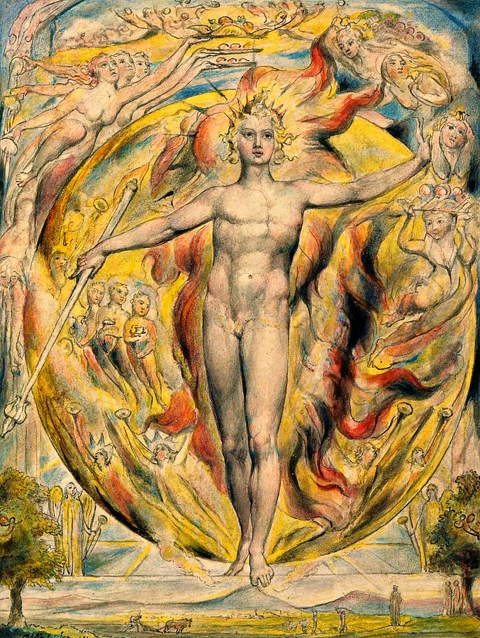 William Blake Painting - The Sun at His Eastern Gate -Digital Remastered Edition by William Blake