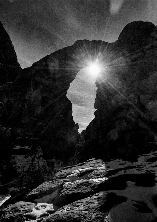 The Sun Peeking Through Arch Photograph by S Katz