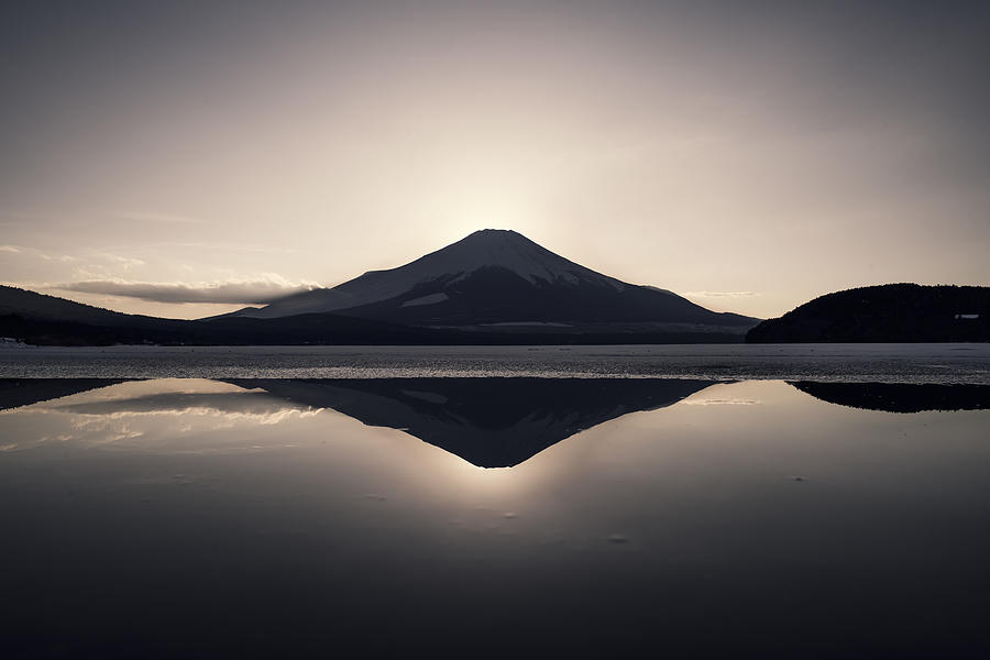 The Sun Set On Mt. Fuji Photograph by Takashi Suzuki