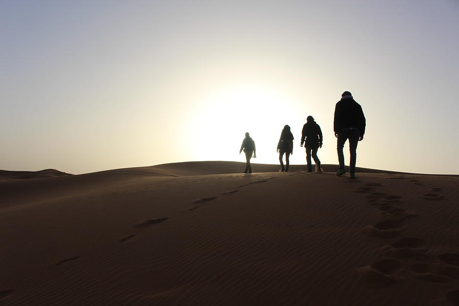 Desert Photograph - The Sunrise in Merzouga Desert Morroco 4  by Nakayosisan Wld