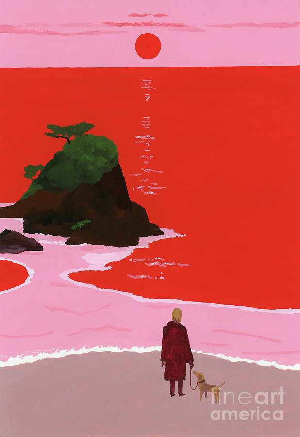 The Sunset Coast Painting by Hiroyuki Izutsu