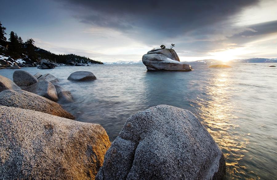 The Sunset Reflects Off Of Lake Tahoe Photograph by Rachid Dahnoun The Sunset Reflects Off Of Lake Tahoe Photograph by Rachid Dahnoun