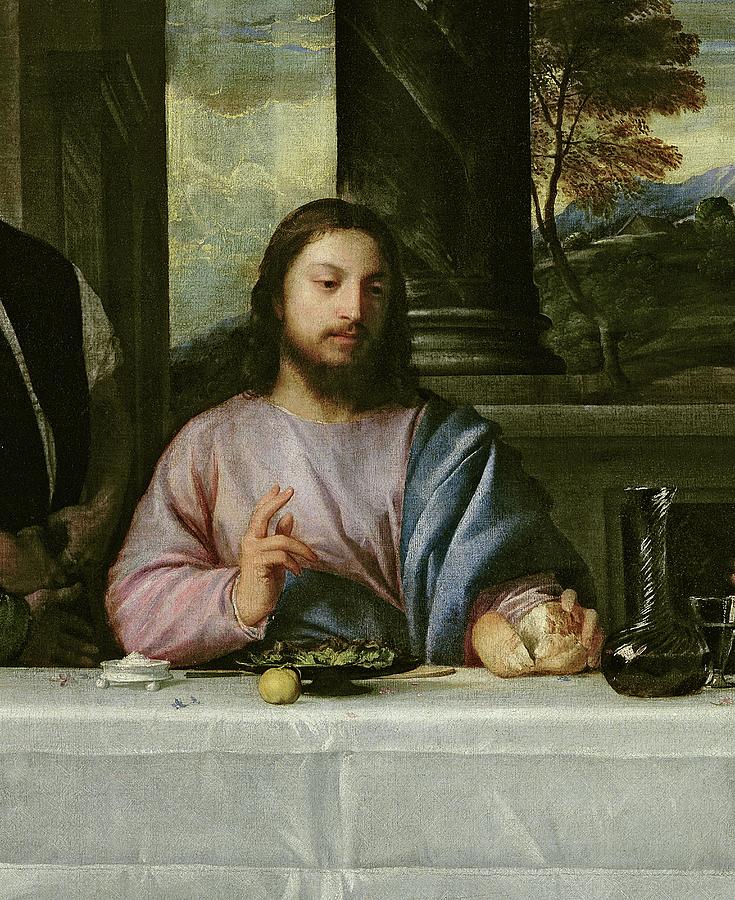 The Supper At Emmaus, Circa 1535 Painting by Titian