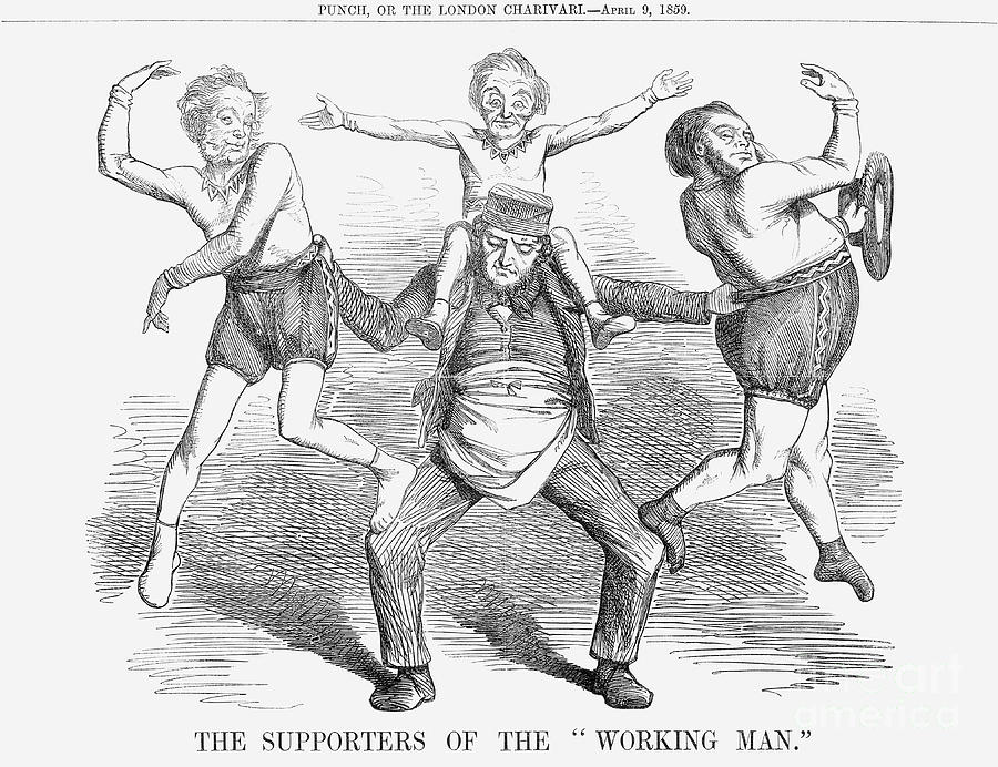 The Supporters Of The Working Man, 1859 Drawing by Print Collector