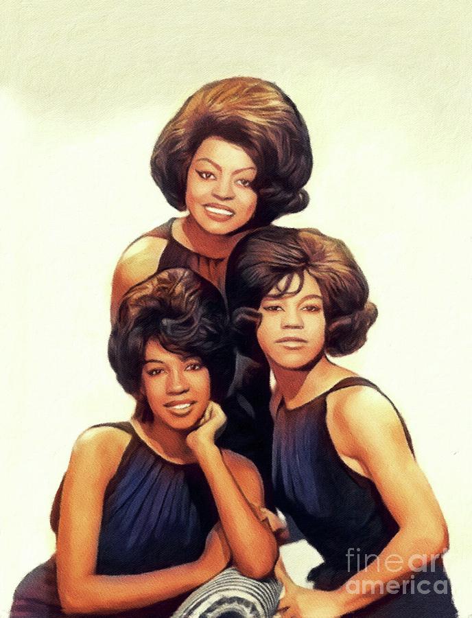 Jazz Painting - The Supremes, Music Legends by Esoterica Art Agency