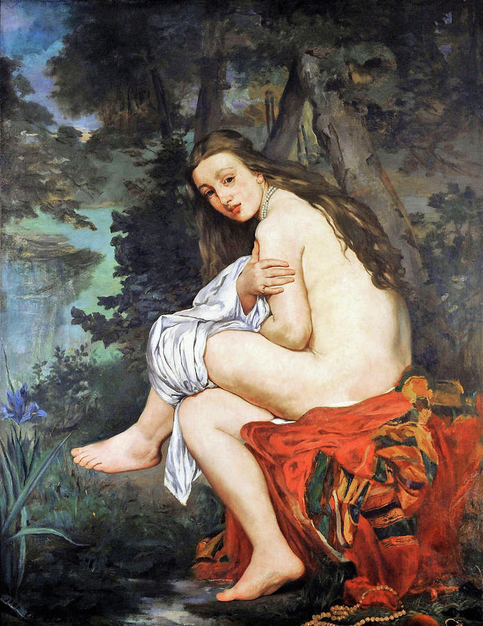Edouard Manet Painting - The Surprise Nymph - Digital Remastered Edition by Edouard Manet Edouard Manet Painting - The Surprise Nymph - Digital Remastered Edition by Edouard Manet