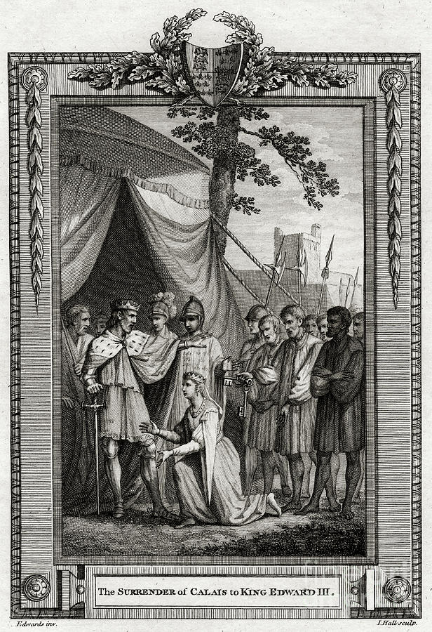 The Surrender Of Calais To King Edward Drawing by Print Collector